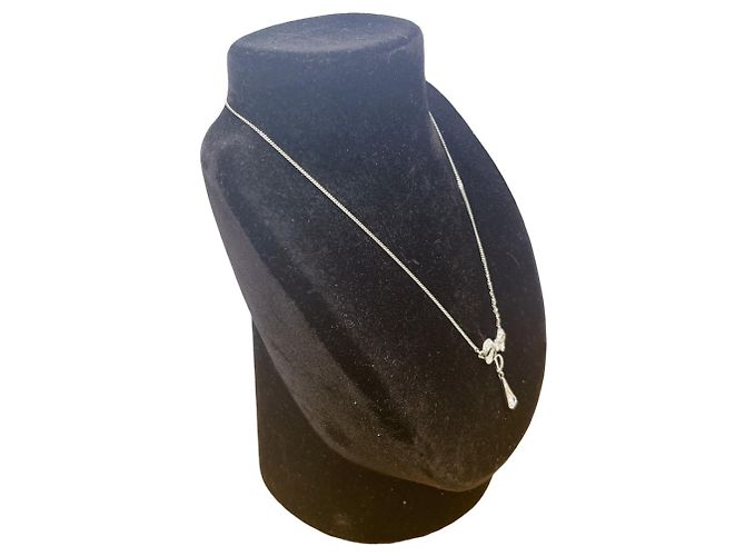 Collier Christian Dior en argent et strass Argenté - vue 5