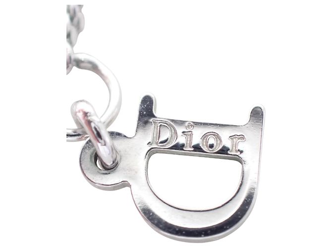 Collier Christian Dior en argent et strass Argenté - vue 9
