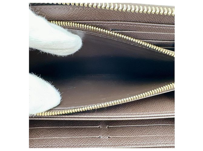 Cartera Zippy Louis Vuitton Damier Canvas Long N41661 Marrón Castaño Damier ebene - vista 11