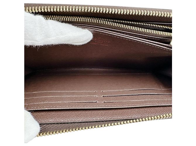 Cartera Zippy Louis Vuitton Damier Canvas Long N41661 Marrón Castaño Damier ebene - vista 13