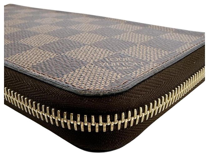 Cartera Zippy Louis Vuitton Damier Canvas Long N41661 Marrón Castaño Damier ebene - vista 6