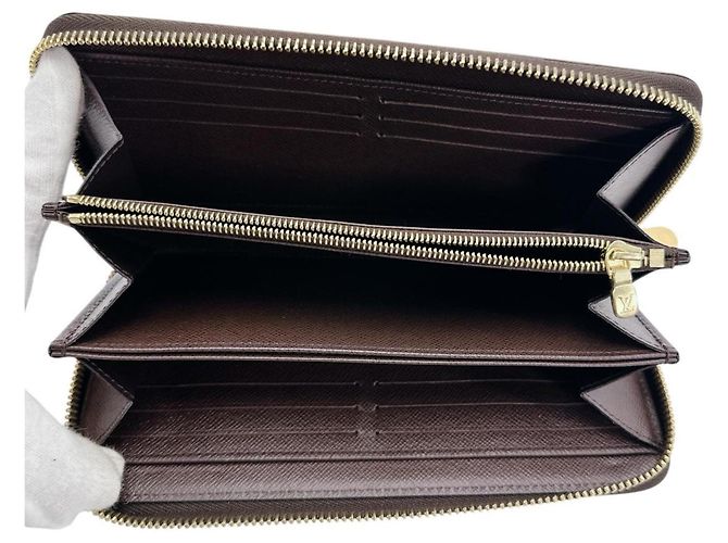 Cartera Zippy Louis Vuitton Damier Canvas Long N41661 Marrón Castaño Damier ebene - vista 9