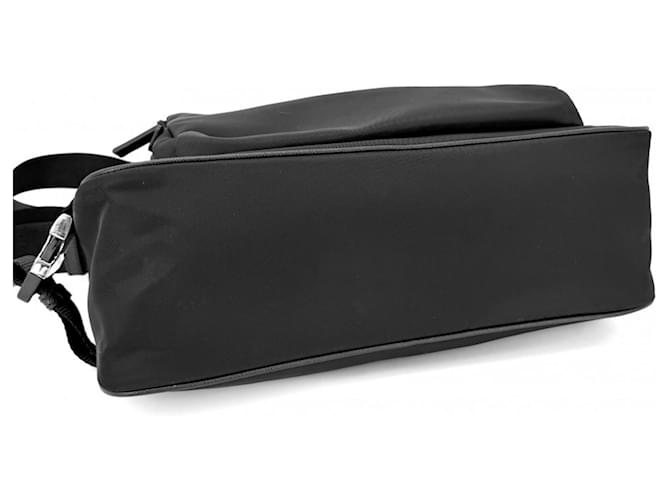 Saffiano Borsa a tracolla in nylon nero Prada - vista 3