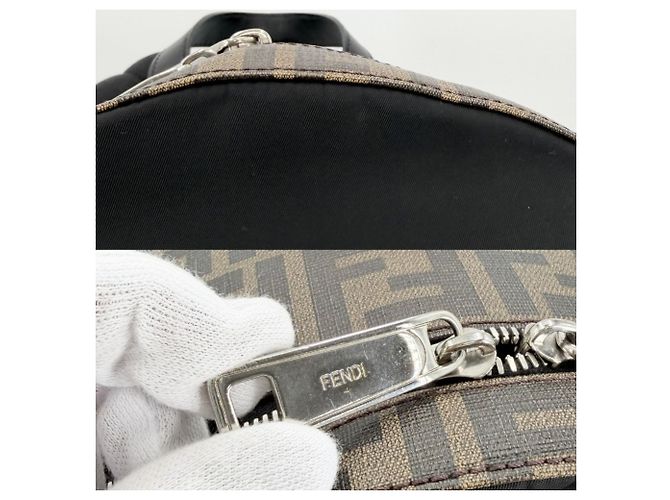 Zaino Zucca da uomo Fendi Marrone Nero - vista 7