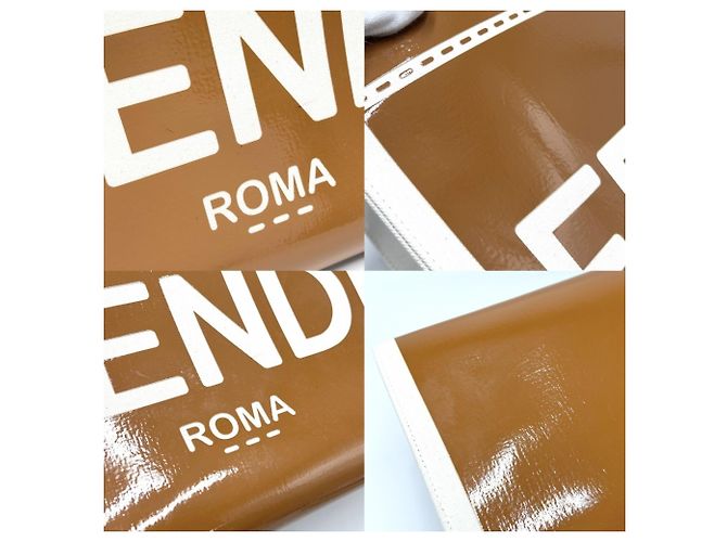 Borsa shopper Sunshine Medium da donna Fendi Marrone Crudo - vista 7