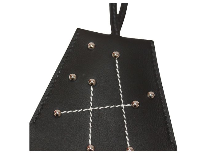 Hermès Portachiavi e ciondolo Clochette in pelle nera Hermes Nero - vista 7
