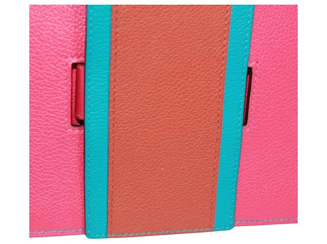 Hermès Borsa a tracolla Hermes H Passant Marrone Rosa Blu - vista 17