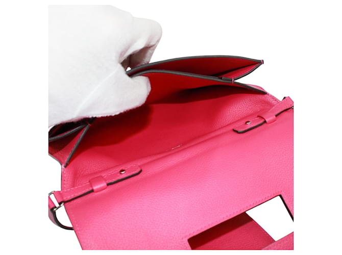 Hermès Borsa a tracolla Hermes H Passant Marrone Rosa Blu - vista 8