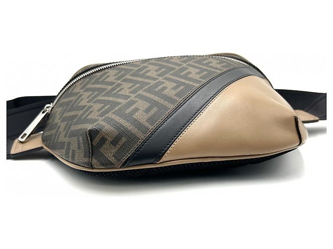 Borsa a tracolla Fendi Zucca Diagonal Marrone - vista 3