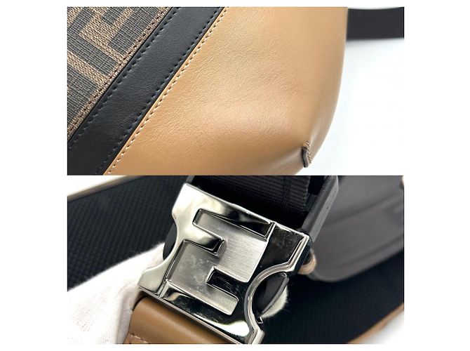 Borsa a tracolla Fendi Zucca Diagonal Marrone - vista 6