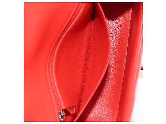 CHANEL Mini Matelasse 17 Chain Bag Lamb Skin Red Silver CC Auth 189072SM Argento Rosso - vista 24