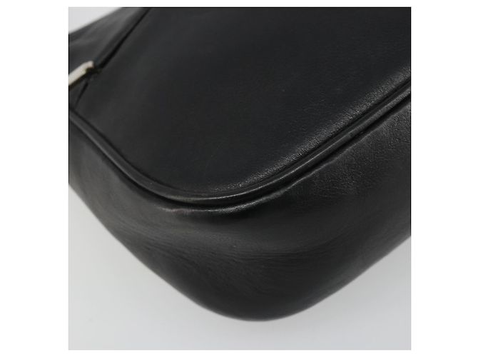 Borsa a Spalla GUCCI Bamboo in Pelle Nera Argento 001 3865 Auth mr2519V Nero - vista 11
