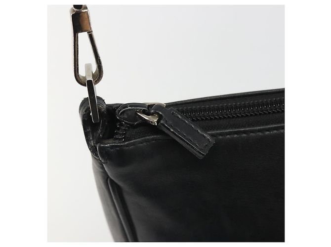 Borsa a Spalla GUCCI Bamboo in Pelle Nera Argento 001 3865 Auth mr2519V Nero - vista 15