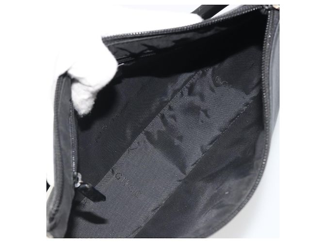 Borsa a Spalla GUCCI Bamboo in Pelle Nera Argento 001 3865 Auth mr2519V Nero - vista 17