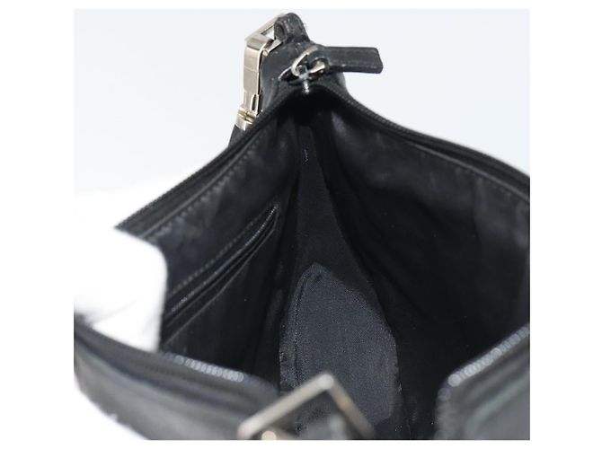 Borsa a Spalla GUCCI Bamboo in Pelle Nera Argento 001 3865 Auth mr2519V Nero - vista 18