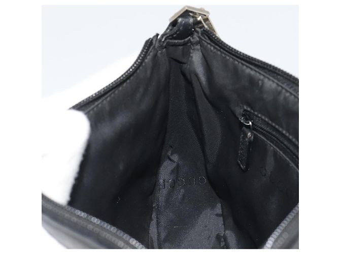 Borsa a Spalla GUCCI Bamboo in Pelle Nera Argento 001 3865 Auth mr2519V Nero - vista 19
