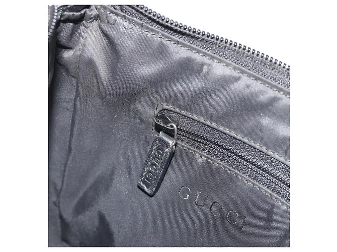 Borsa a Spalla GUCCI Bamboo in Pelle Nera Argento 001 3865 Auth mr2519V Nero - vista 20