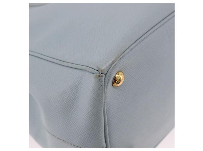 Borsa PRADA Saffiano 2way Azzurro chiaro Oro Auth 190596V D'oro Blu chiaro - vista 12