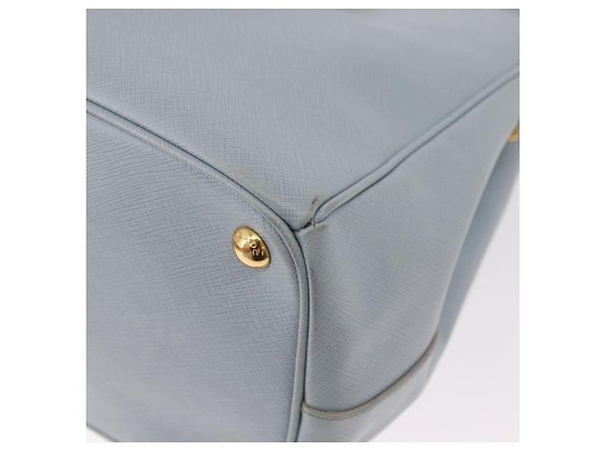 Borsa PRADA Saffiano 2way Azzurro chiaro Oro Auth 190596V D'oro Blu chiaro - vista 15