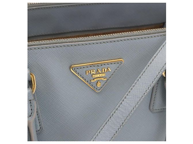 Borsa PRADA Saffiano 2way Azzurro chiaro Oro Auth 190596V D'oro Blu chiaro - vista 16