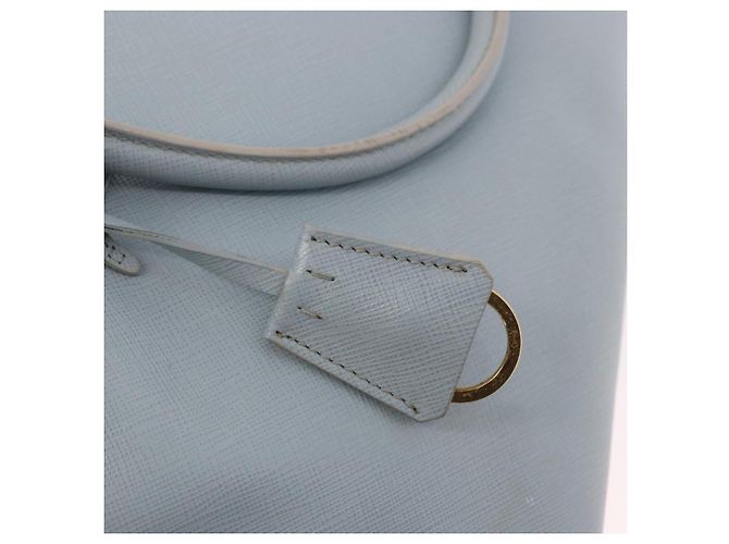 Borsa PRADA Saffiano 2way Azzurro chiaro Oro Auth 190596V D'oro Blu chiaro - vista 17
