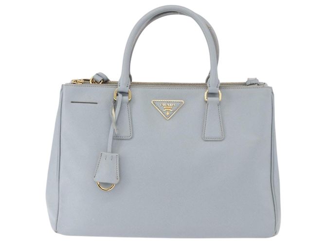 Borsa PRADA Saffiano 2way Azzurro chiaro Oro Auth 190596V D'oro Blu chiaro - vista 2