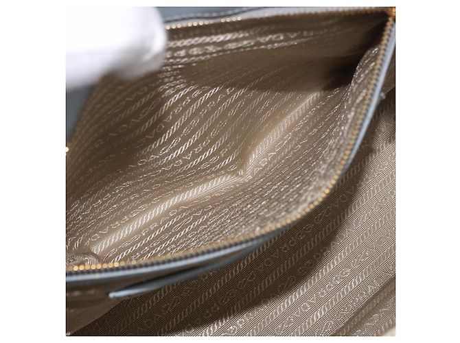 Borsa PRADA Saffiano 2way Azzurro chiaro Oro Auth 190596V D'oro Blu chiaro - vista 23