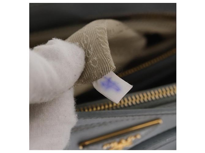 Borsa PRADA Saffiano 2way Azzurro chiaro Oro Auth 190596V D'oro Blu chiaro - vista 27