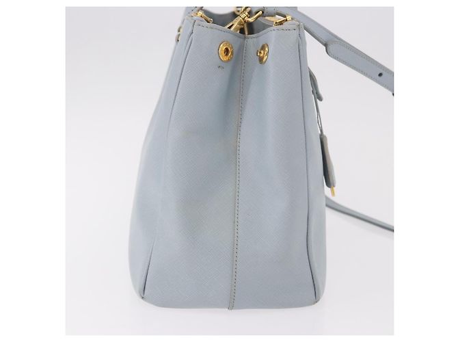 Borsa PRADA Saffiano 2way Azzurro chiaro Oro Auth 190596V D'oro Blu chiaro - vista 5