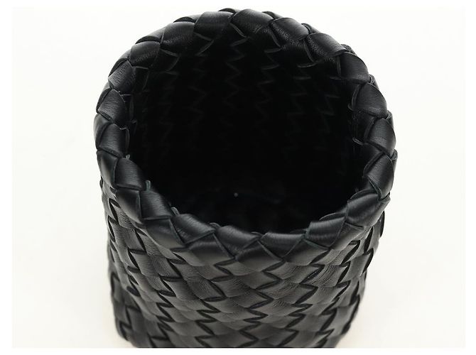 BOTTEGA VENETA INTRECCIATO Go Game Set Cuir Blanc Noir Auth bs35708M - vue 10