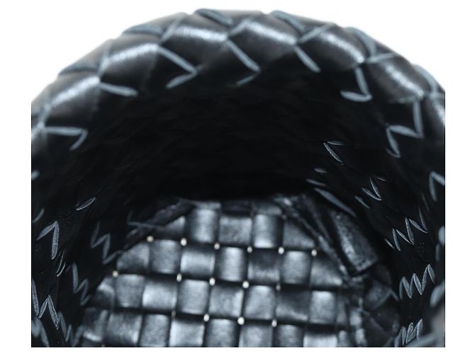 BOTTEGA VENETA INTRECCIATO Go Game Set Cuir Blanc Noir Auth bs35708M - vue 17