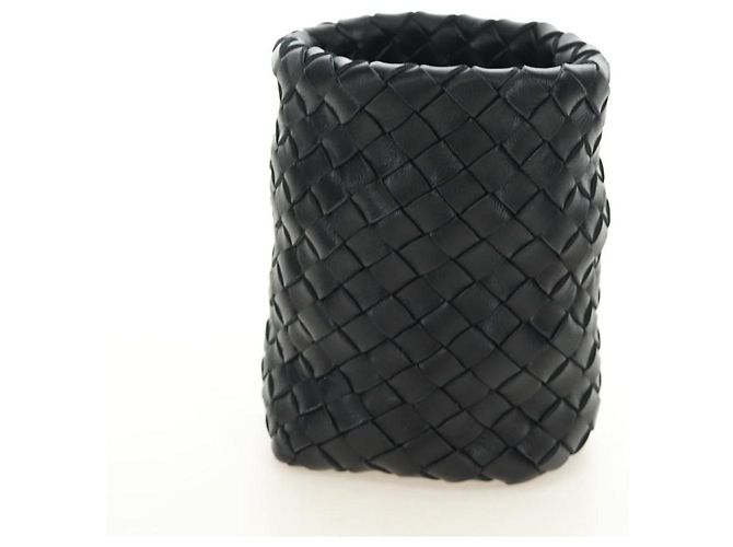 BOTTEGA VENETA INTRECCIATO Go Game Set Cuir Blanc Noir Auth bs35708M - vue 9