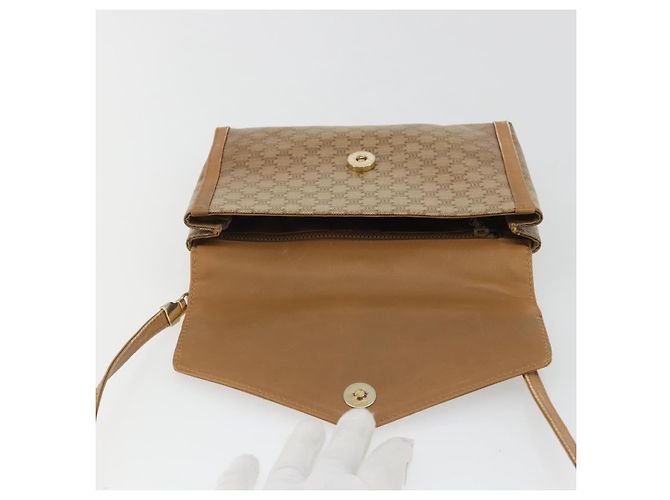 Céline CELINE Borsa a Spalla Macadam PVC Pelle Beige Oro Autentica bs35806 D'oro - vista 15