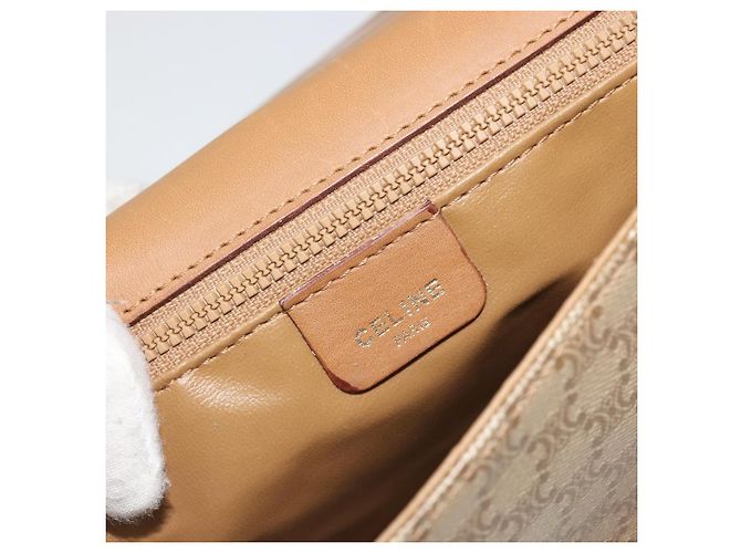 Céline CELINE Borsa a Spalla Macadam PVC Pelle Beige Oro Autentica bs35806 D'oro - vista 16