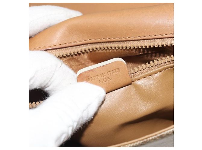 Céline CELINE Borsa a Spalla Macadam PVC Pelle Beige Oro Autentica bs35806 D'oro - vista 22