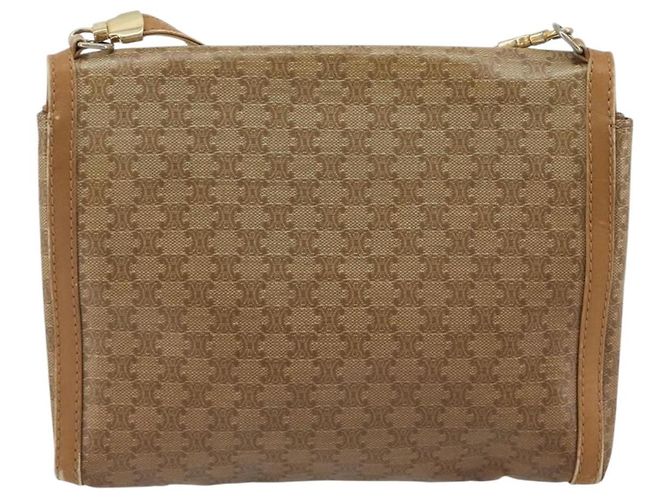 Céline CELINE Borsa a Spalla Macadam PVC Pelle Beige Oro Autentica bs35806 D'oro - vista 3