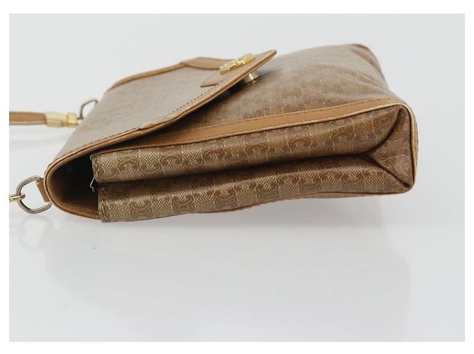 Céline CELINE Borsa a Spalla Macadam PVC Pelle Beige Oro Autentica bs35806 D'oro - vista 5
