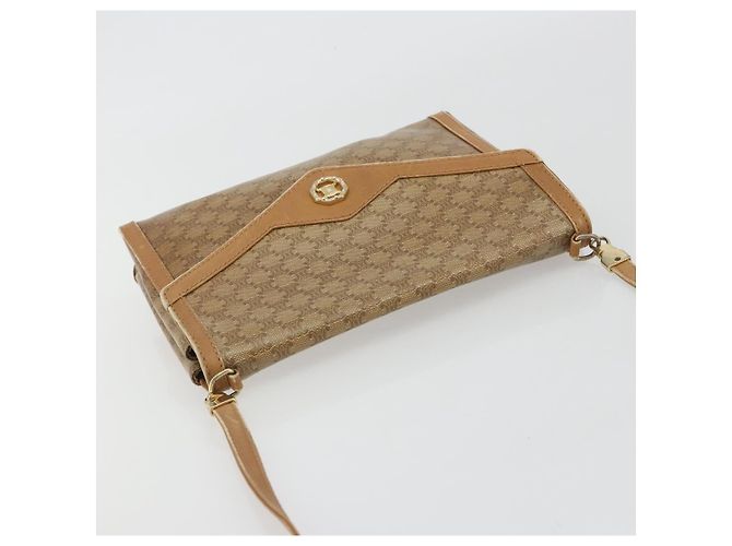Céline CELINE Borsa a Spalla Macadam PVC Pelle Beige Oro Autentica bs35806 D'oro - vista 6