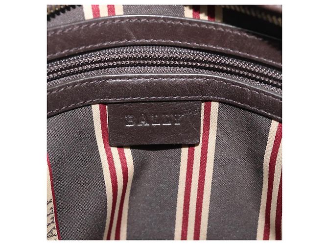 Borsa a Spalla BALLY in Pelle Marrone Oro Auth 189939 D'oro - vista 15