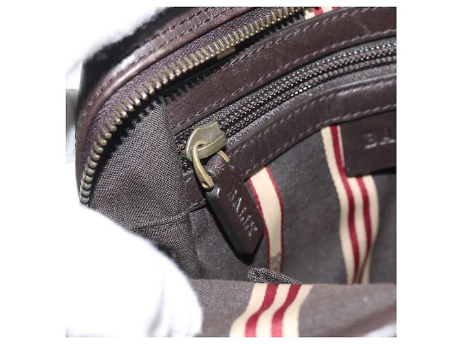 Borsa a Spalla BALLY in Pelle Marrone Oro Auth 189939 D'oro - vista 19