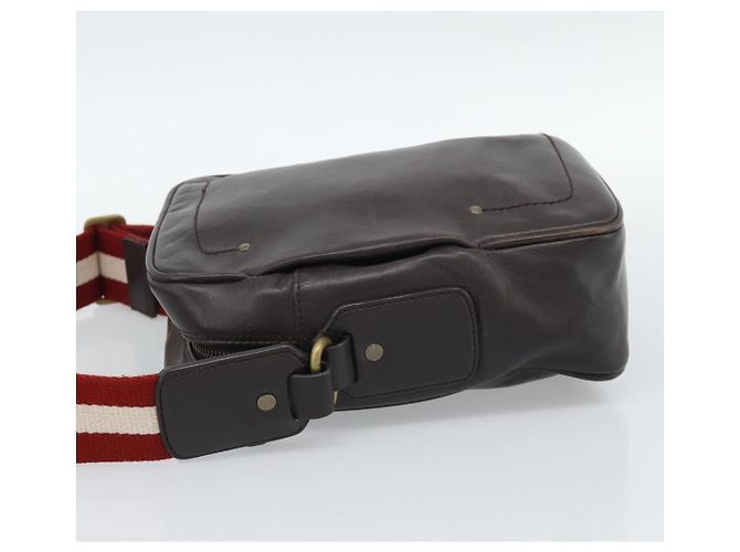 Borsa a Spalla BALLY in Pelle Marrone Oro Auth 189939 D'oro - vista 4