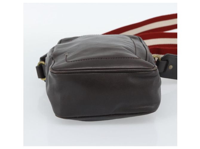 Borsa a Spalla BALLY in Pelle Marrone Oro Auth 189939 D'oro - vista 9