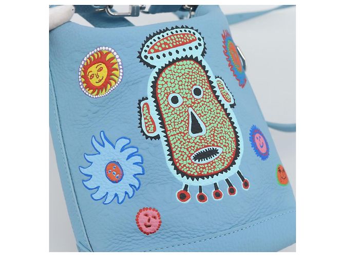 LOUIS VUITTON Monogram Yayoi Kusama Hobo Cruiser Bag Light M21716 Auth 189829SM Blu chiaro - vista 18