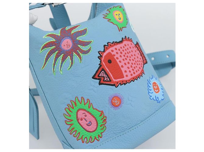 LOUIS VUITTON Monogram Yayoi Kusama Hobo Cruiser Bag Light M21716 Auth 189829SM Blu chiaro - vista 19