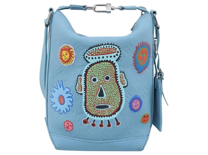LOUIS VUITTON Monogram Yayoi Kusama Hobo Cruiser Bag Light M21716 Auth 189829SM Blu chiaro - vista 2