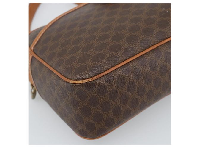 Céline Borsa a Spalla CELINE Macadam Canvas PVC Pelle Marrone Oro Autentica ep14921 D'oro - vista 11