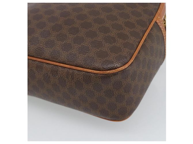 Céline Borsa a Spalla CELINE Macadam Canvas PVC Pelle Marrone Oro Autentica ep14921 D'oro - vista 12