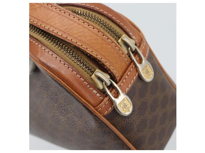 Céline Borsa a Spalla CELINE Macadam Canvas PVC Pelle Marrone Oro Autentica ep14921 D'oro - vista 14