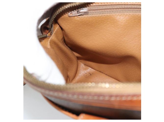 Céline Borsa a Spalla CELINE Macadam Canvas PVC Pelle Marrone Oro Autentica ep14921 D'oro - vista 18