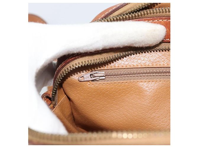 Céline Borsa a Spalla CELINE Macadam Canvas PVC Pelle Marrone Oro Autentica ep14921 D'oro - vista 19